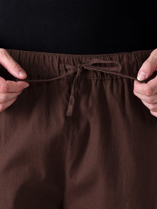 Men Loose Fit Mid-Rise Cotton Lounge Pants - Image 6
