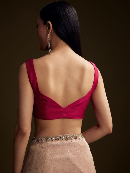 Embellished Zari Tissue Heavy Work Saree - Image 8