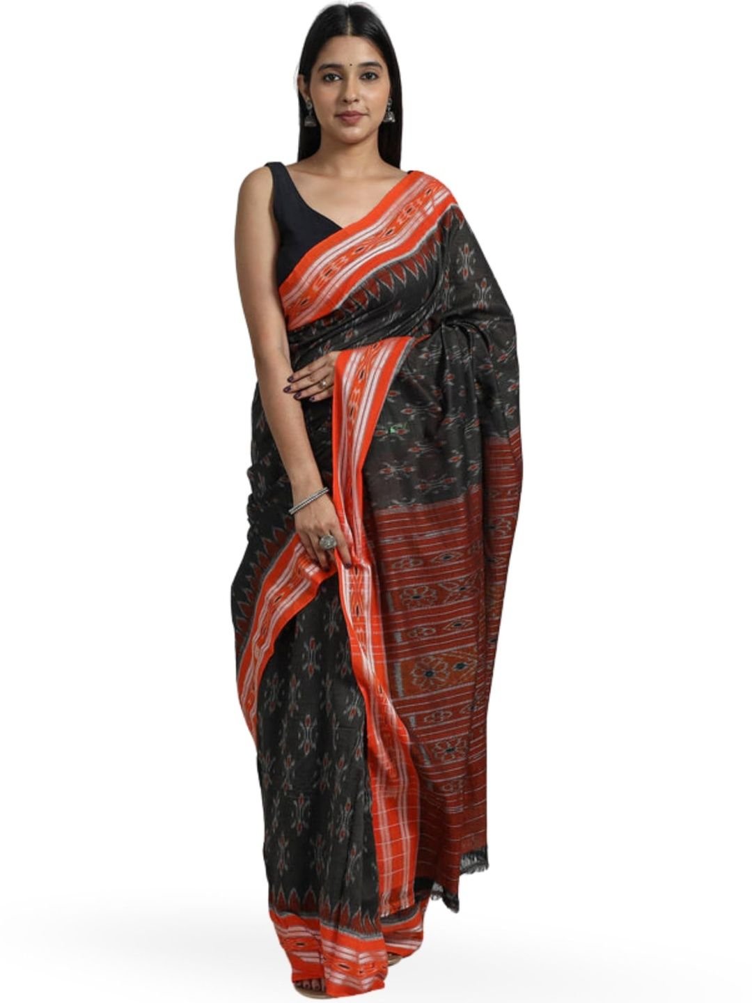 NIISHA CREATION Woven Design Pure Cotton Handloom Sambalpuri Saree