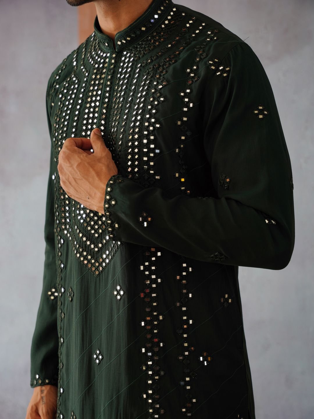 KALPRAAG Embroidered Mirror Work Kurta Patiala with Dupatta - Image 2