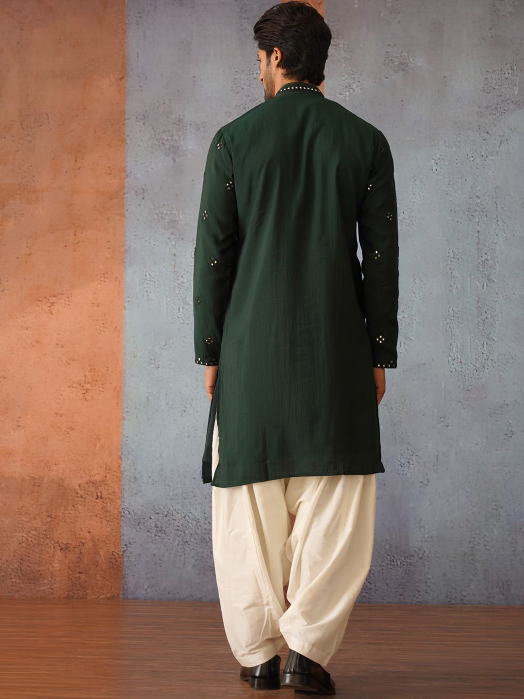KALPRAAG Embroidered Mirror Work Kurta Patiala with Dupatta - Image 4