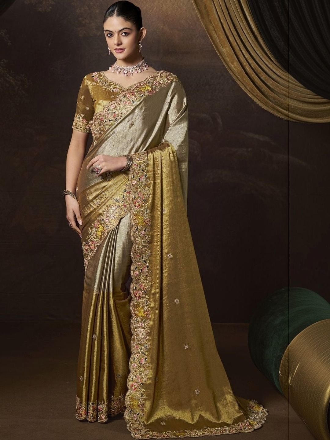 Embroidered Heavy Work Saree
