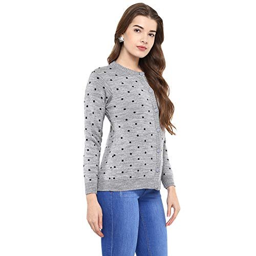 Modeve Women's Acrylic Blend Cardigan/Round Neck Sweater For Winter - Image 2