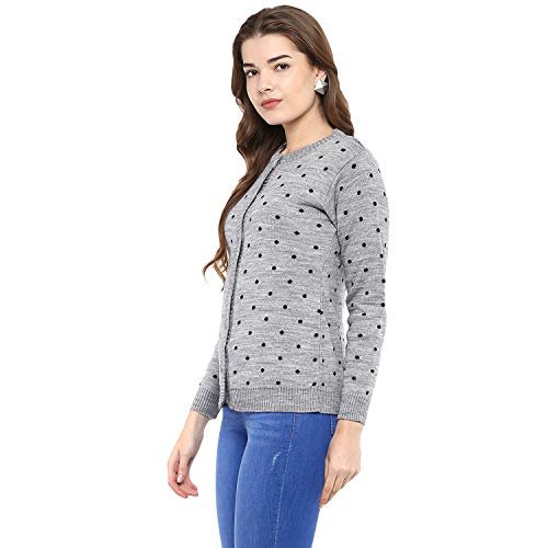 Modeve Women's Acrylic Blend Cardigan/Round Neck Sweater For Winter - Image 3