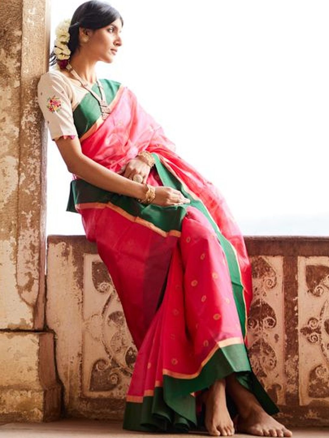 Design Zari Art Silk Chanderi Saree - Image 3