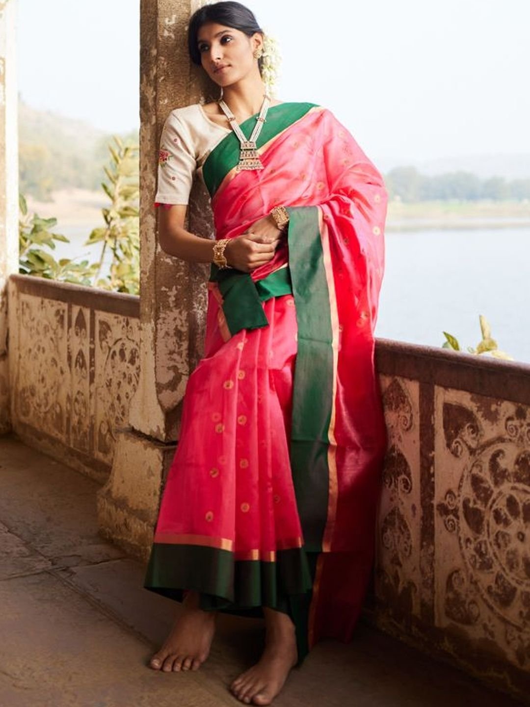 Design Zari Art Silk Chanderi Saree - Image 4