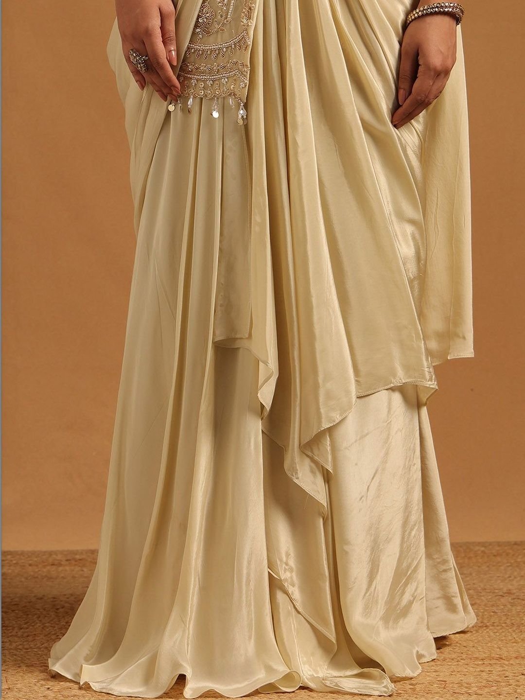 Embellished Embroidered Net Saree - Image 4