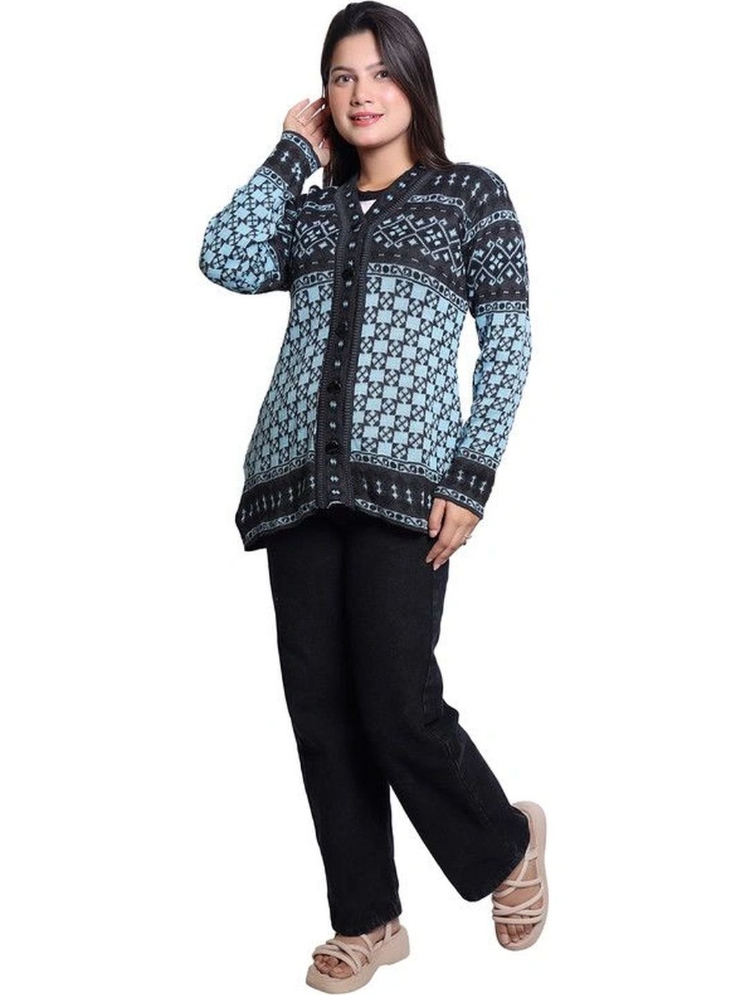 Grand Line Grand Line Women Printed Cardigan - Image 4