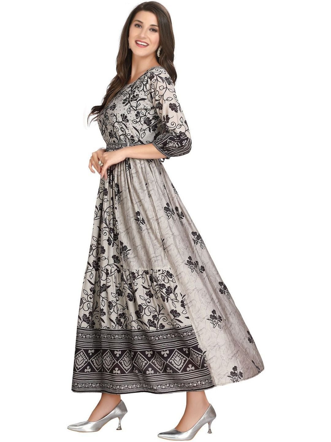 GREAT OUTFITS Women Grey Modal  Kurtis - Image 3