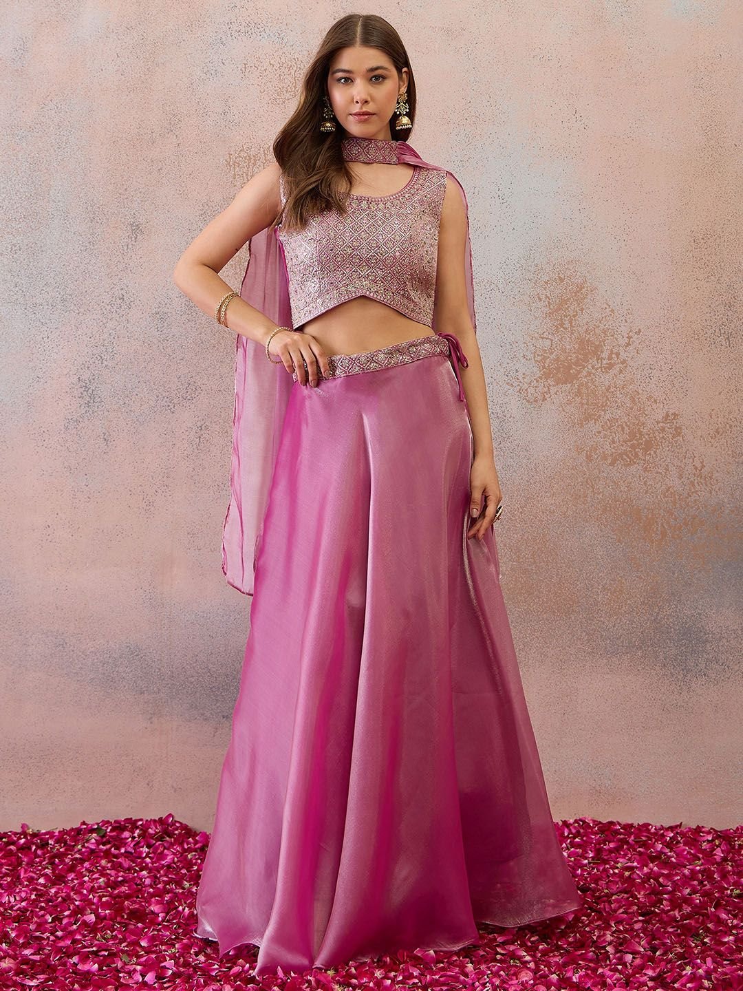 Women Embroidered Ready to Wear Lehenga & Blouse With Dupatta