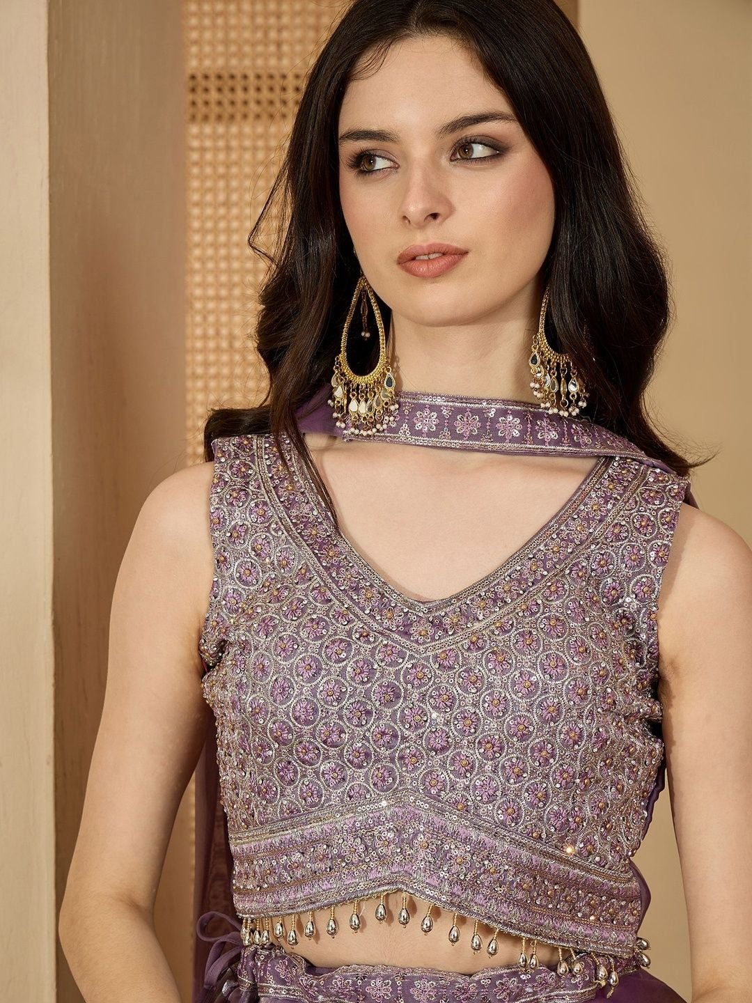 Embroidered Ready to Wear Lehenga & Blouse With Dupatta - Image 3