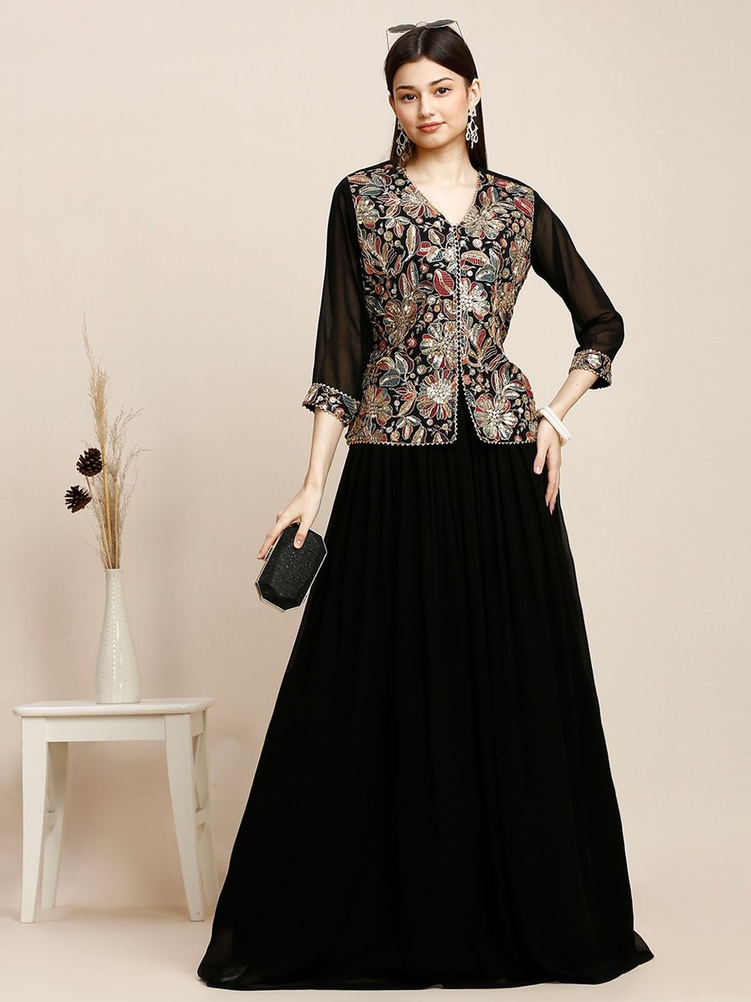 MADHURAM Women Embroidered Ready to Wear Lehenga Choli