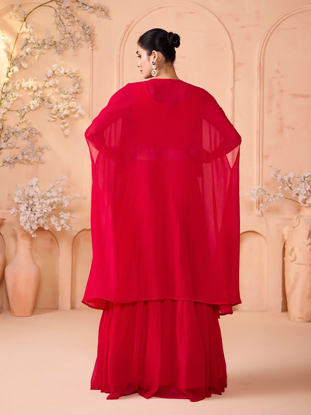 Embroidered Sequinned Ready To Wear Lehenga With Choli & Shrug - Image 4