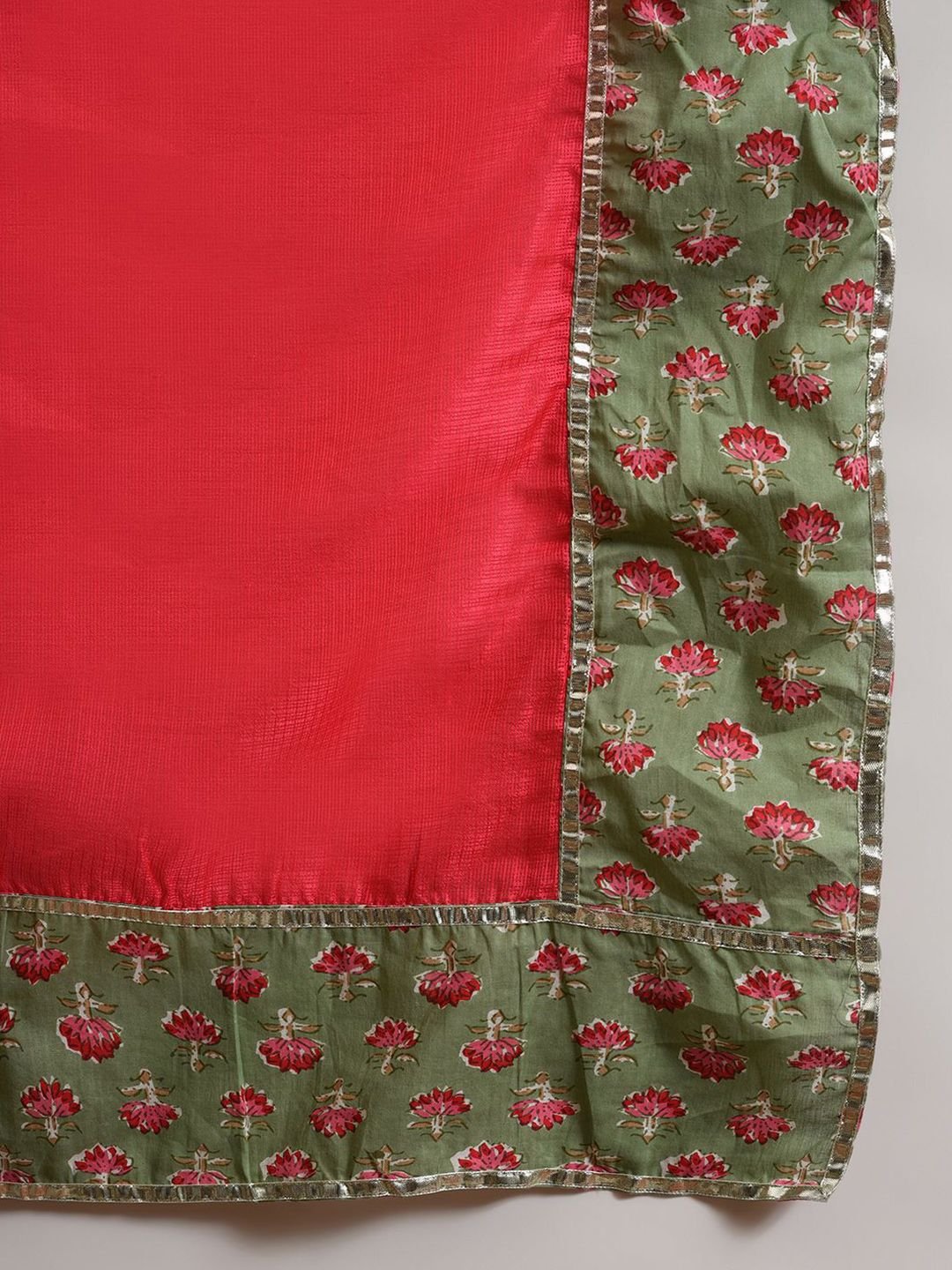 Sangria Sea Green Embroidered Thread Work Silk Ready to Wear Lehenga With Blouse & Dupatta - Image 4