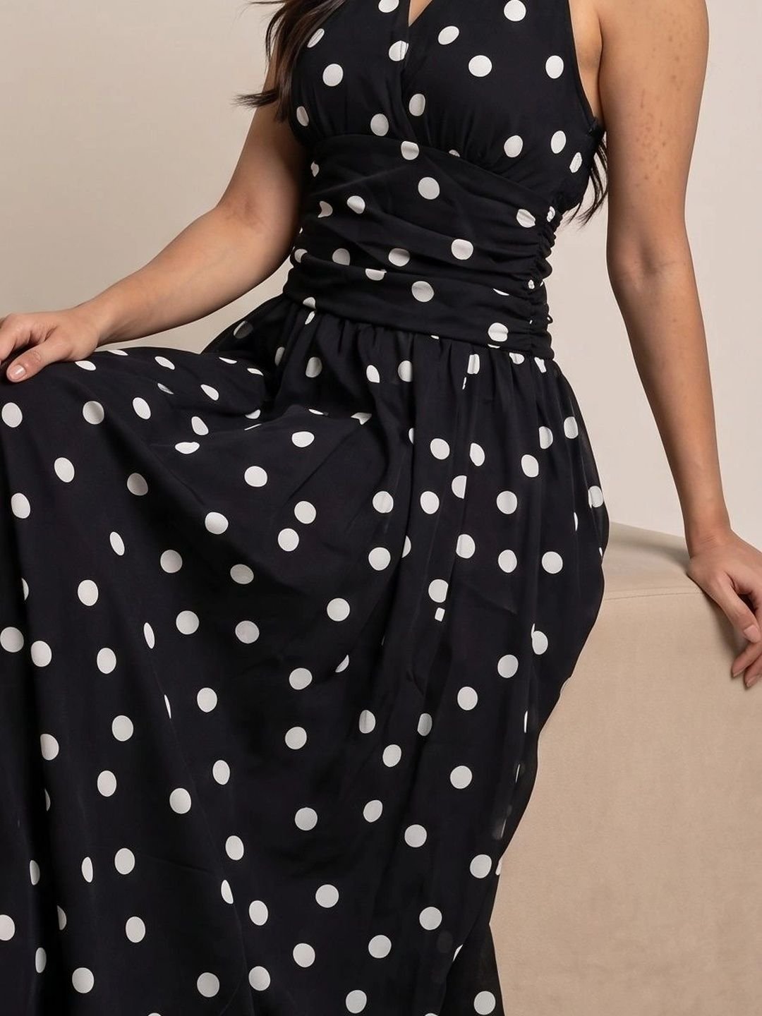MASK Polka Dot Print Maxi Dress - Image 3