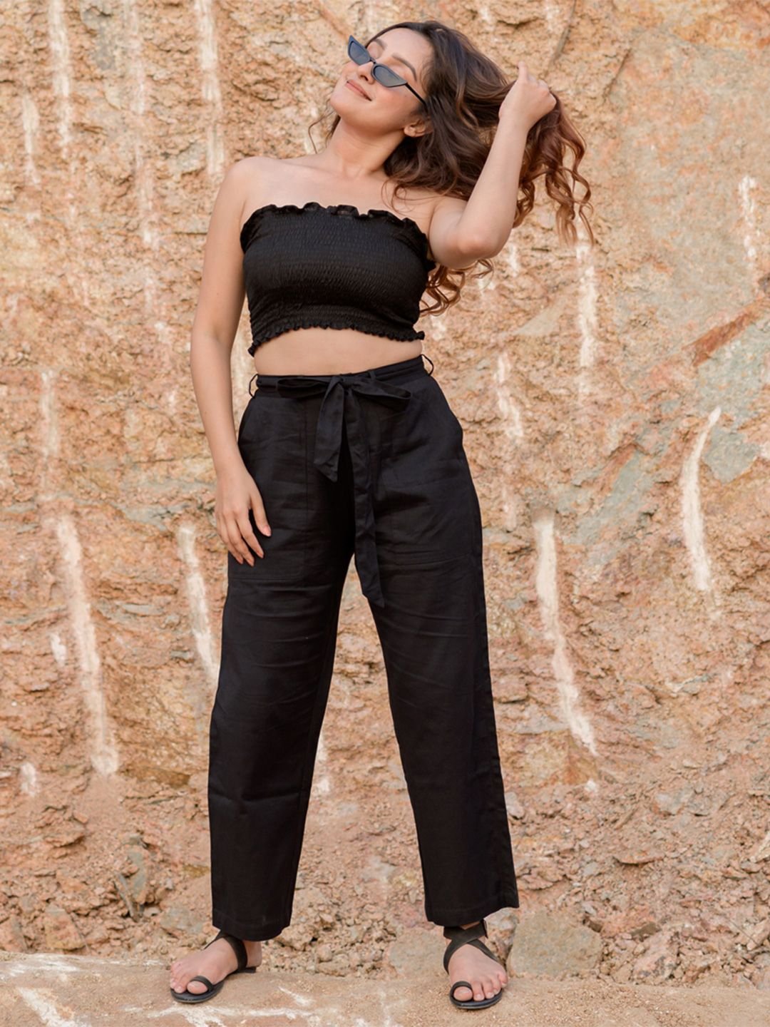 Babli Women Comfort Cotton Mid-Rise Loose Fit Trousers