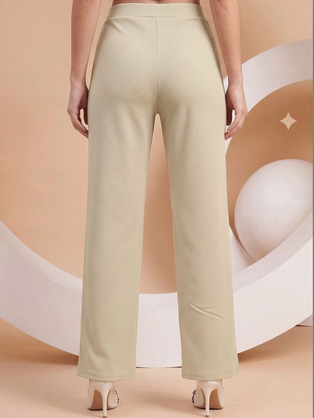Chemistry Women Straight Fit Easy Wash Pleated Trousers - Image 2