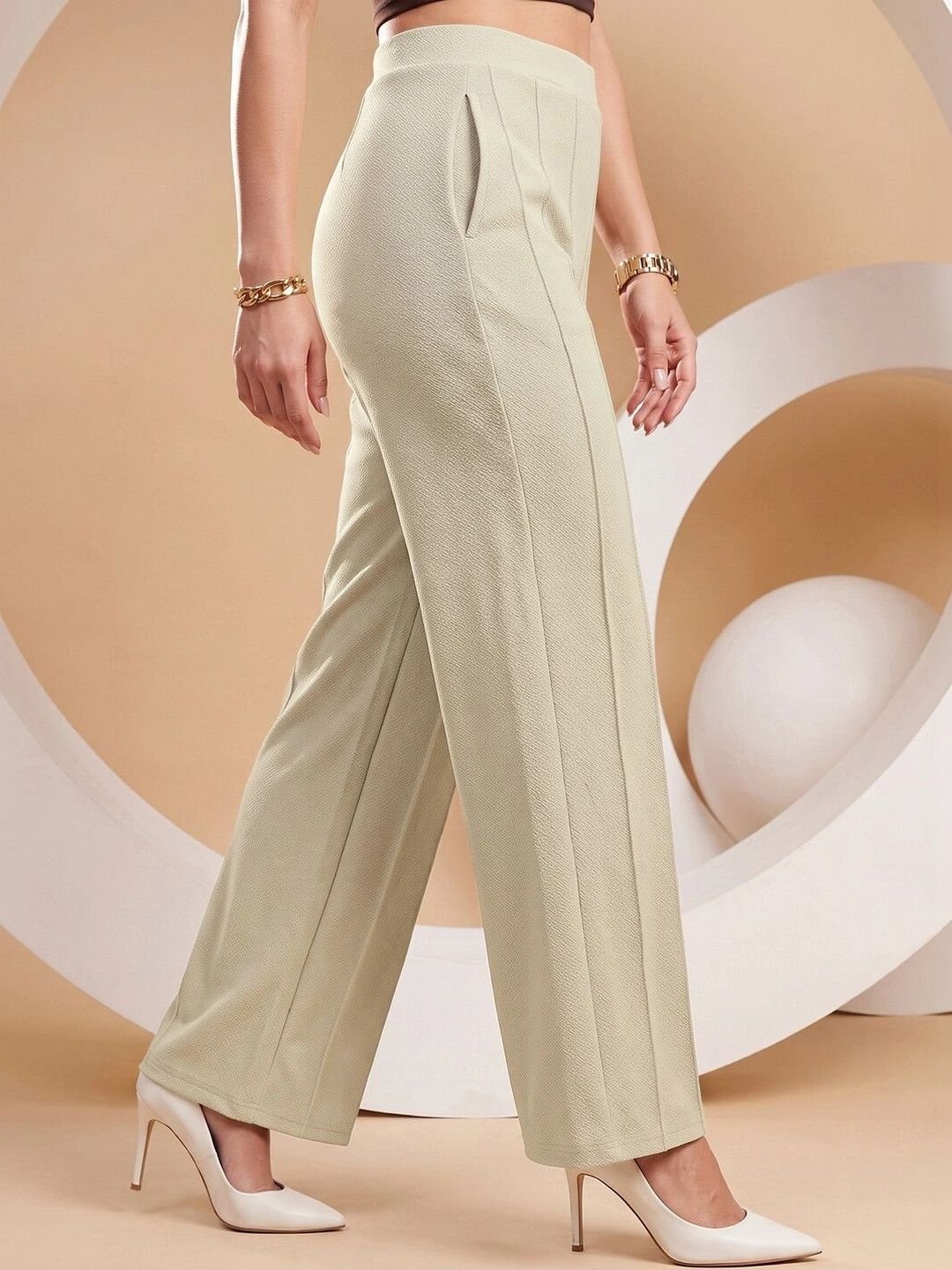 Chemistry Women Straight Fit Easy Wash Pleated Trousers - Image 3