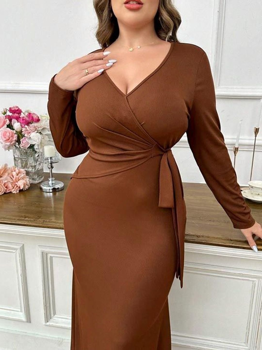Sheath Maxi Dress - Image 2