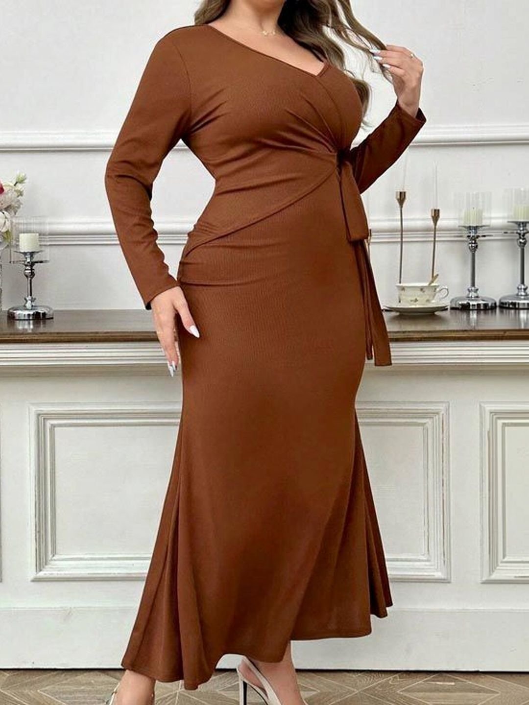 Sheath Maxi Dress - Image 3