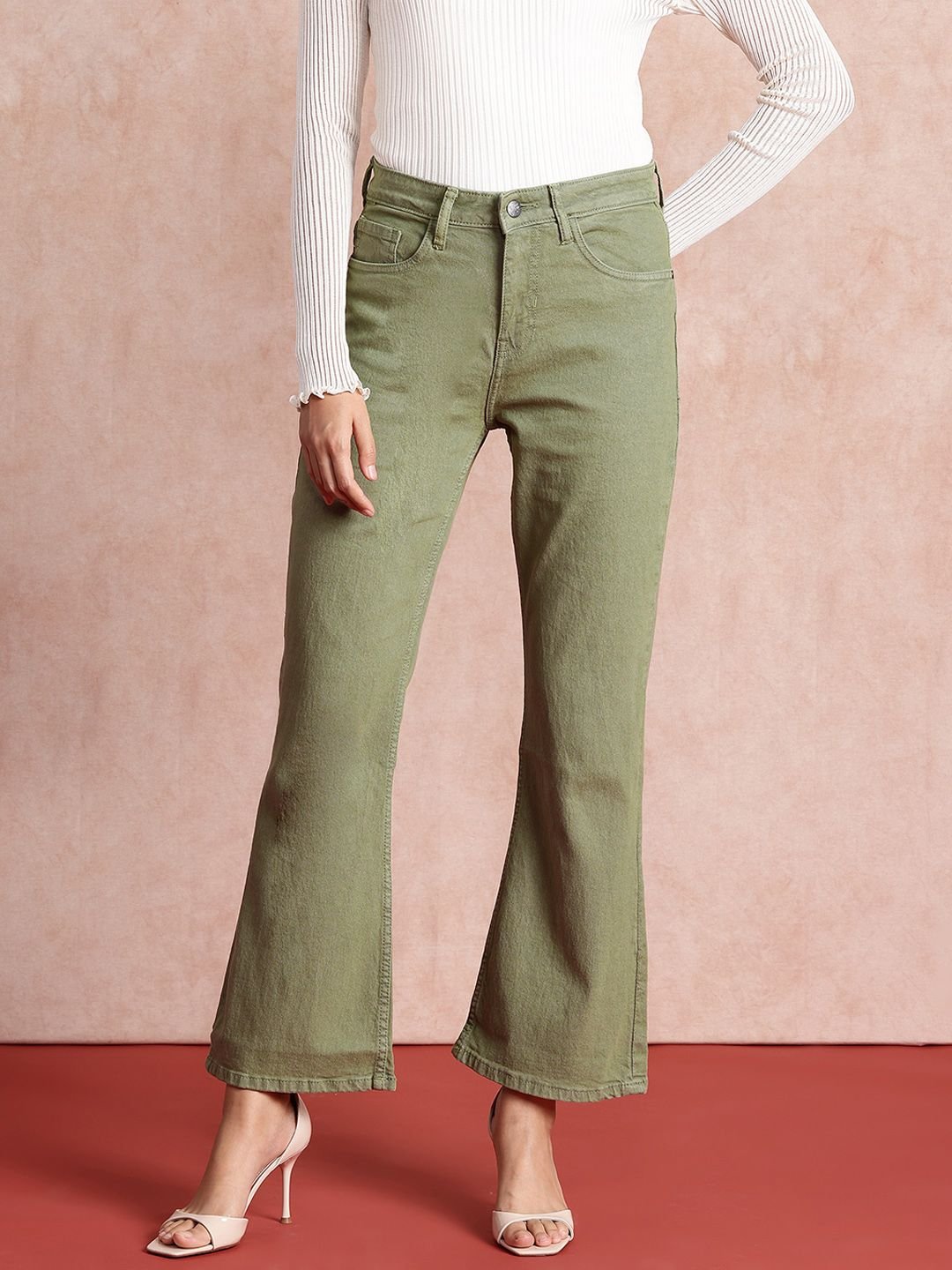 all about you Women Slim Bootcut High-Rise Stretchable Jeans - Image 2