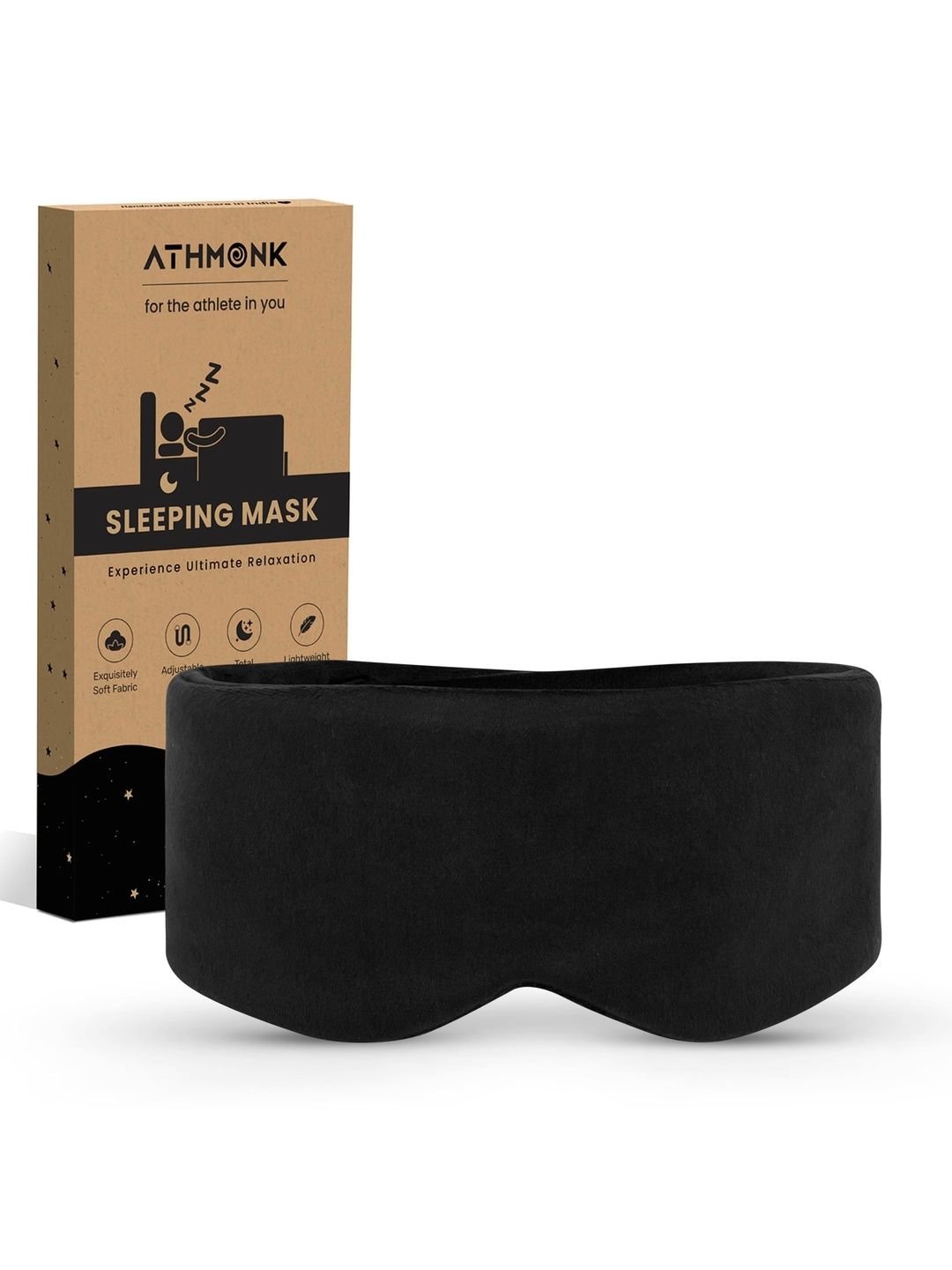Athmonk Athmonk Unisex Velvet Sleeping Eye Mask Blind Fold Travel Accessories
