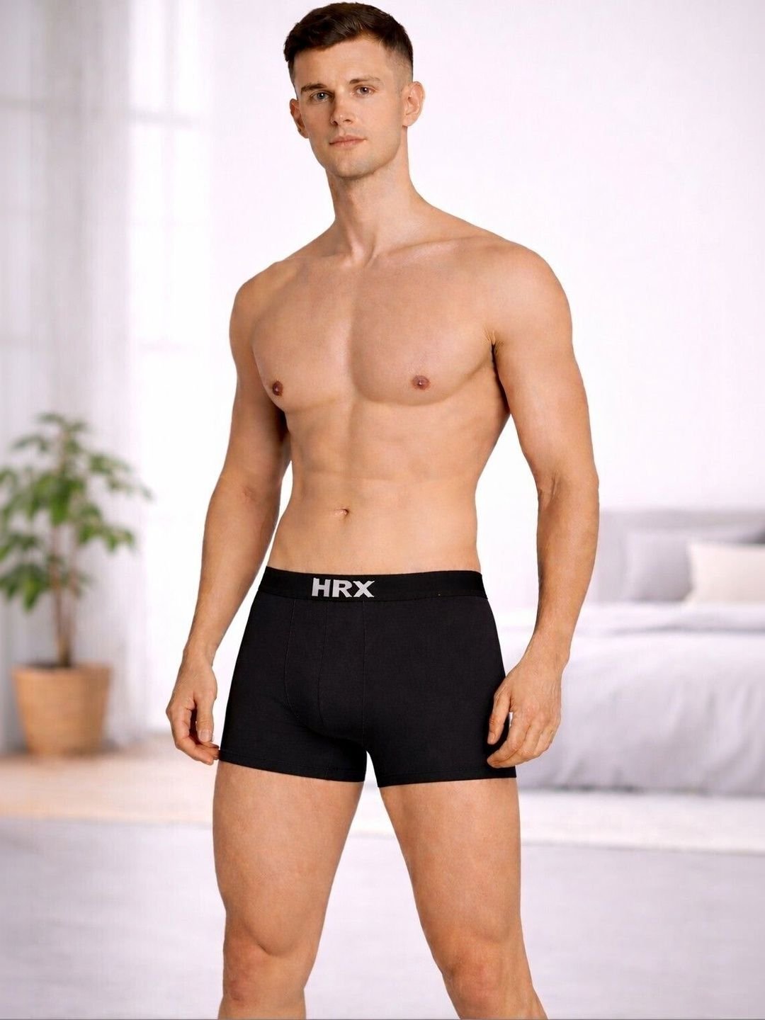 Roshan HRX by Hrithik Roshan Pack of 3 Cotton Blend Assorted Solid Trunks - Image 3