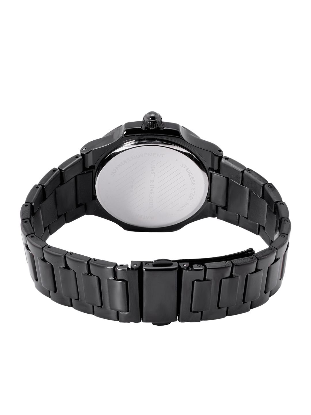 Mast & Harbour Unisex Black Analogue Watch MFB-PN-LB-1188G - Image 4