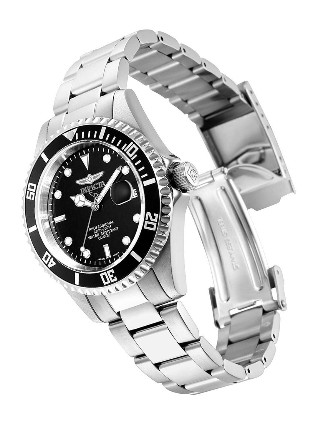 Men Pro Diver 200 M Quartz Black Dial Analog Watch - 8932OB - Image 2