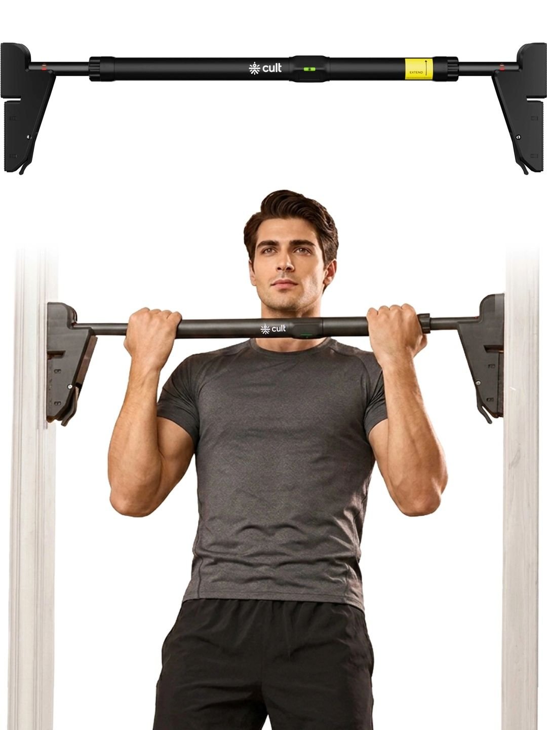 CULT Adjustable Pull-Up Bar for Doorway Size - 76-110cm