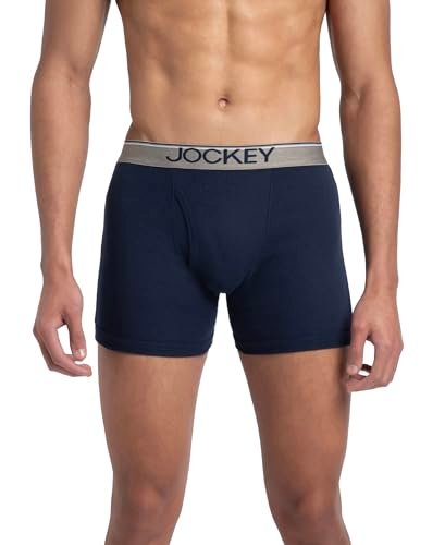 Jockey 8009 Men Super Combed Cotton Rib Solid Boxer Brief with Ultrasoft and Durable Waistband_(Pack of 3) - Image 2