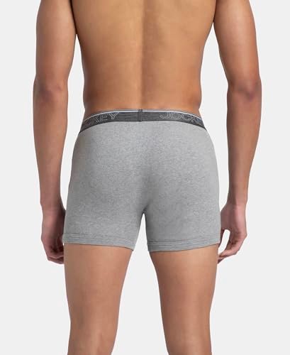 Jockey 8009 Men Super Combed Cotton Rib Solid Boxer Brief with Ultrasoft and Durable Waistband_(Pack of 3) - Image 3