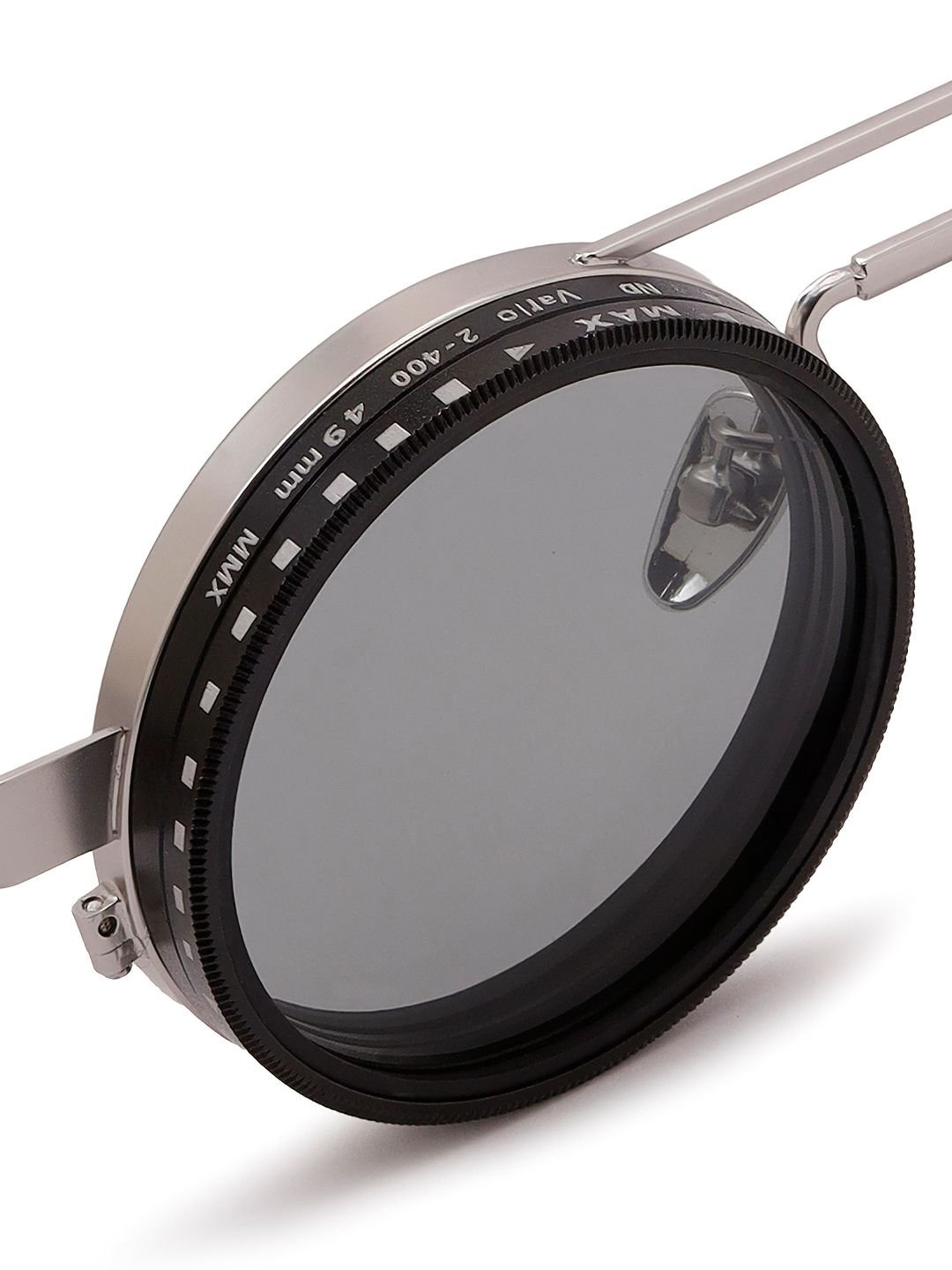 WROGN Unisex Black Lens & Silver-Toned Round Sunglasses - Image 2