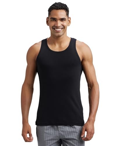 Jockey FP04 Men Super Combed Cotton Rib Round Neck Sleeveless Vest Regular Fit