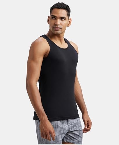 Jockey FP04 Men Super Combed Cotton Rib Round Neck Sleeveless Vest Regular Fit - Image 2