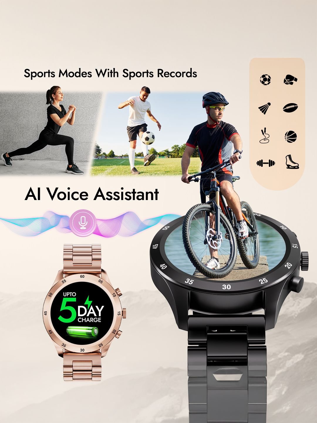Magnus FX2 Smart Watch BT Calling 1.32 Functional Crown IP67 Smart Watch - Image 4