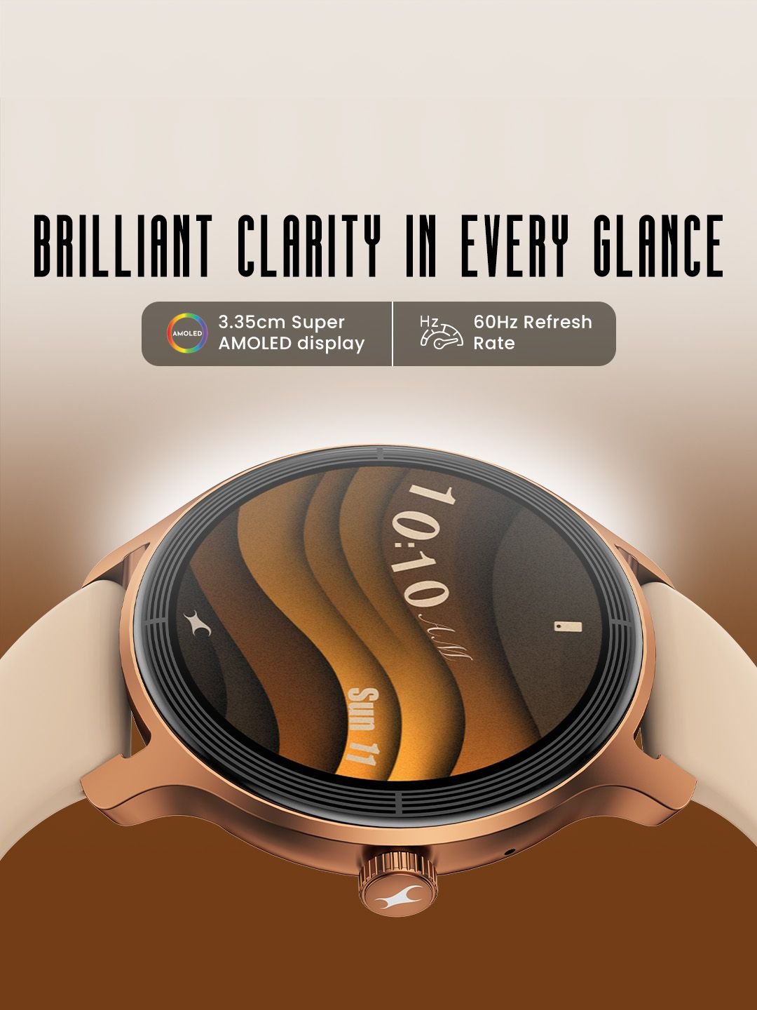 Fastrack Fastrack Sleek 1.32" AMOLED 42mm Display, Rotary Crown, Health Suite, IP68 Smart Watch - Image 2