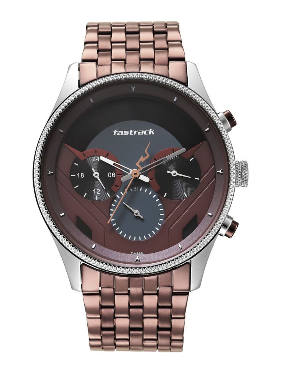 Thor Multifunction Analog Two Toned Black & Red Dial Watch For Guys - Nt3286km01 - Image 2