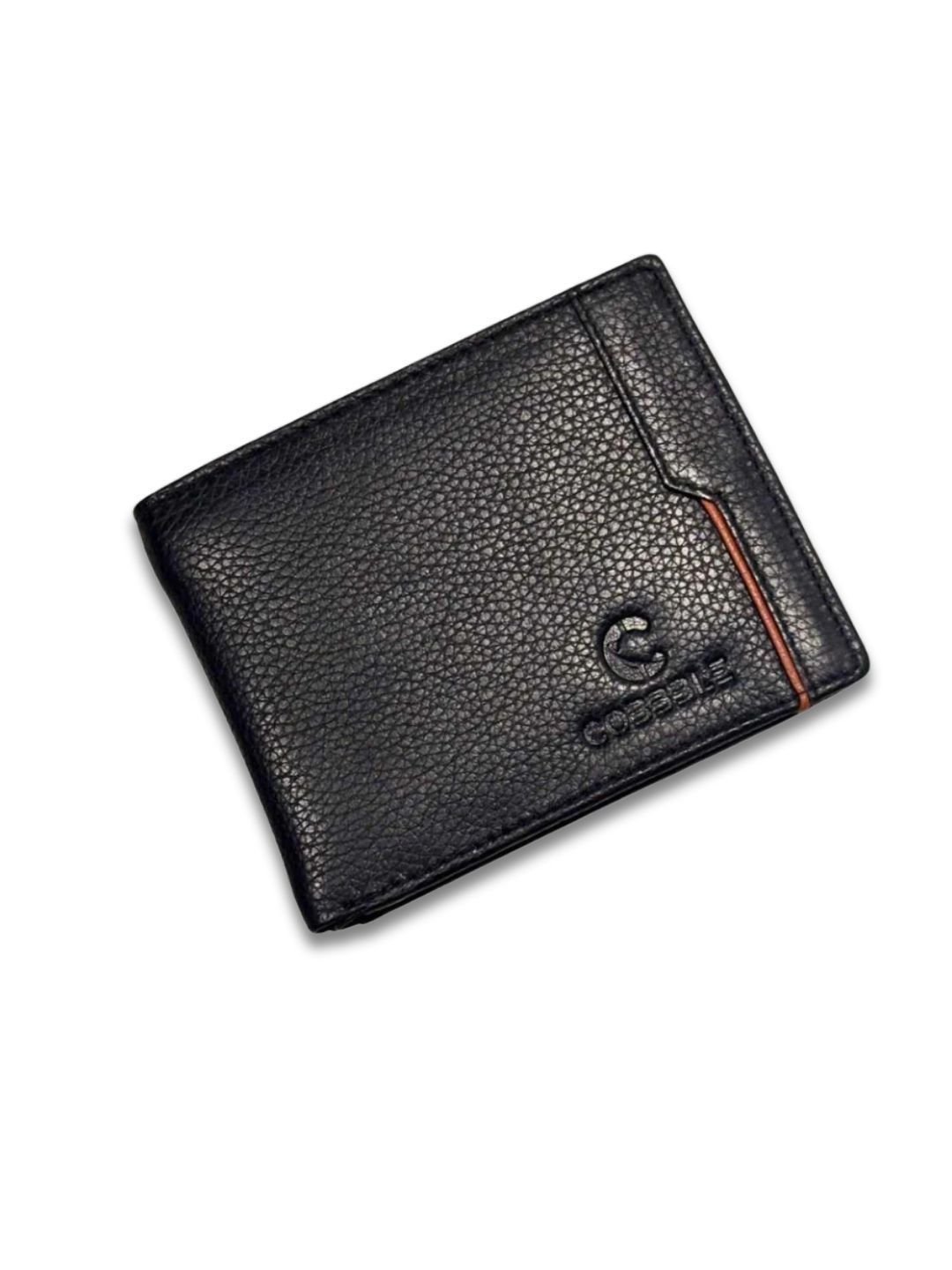 Men Textured Leather Two Fold Wallet