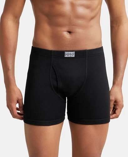 Jockey 8008 Men Super Combed Cotton Rib Solid Boxer Brief with Ultrasoft and Durable Waistband_(Pack of 3) - Image 2
