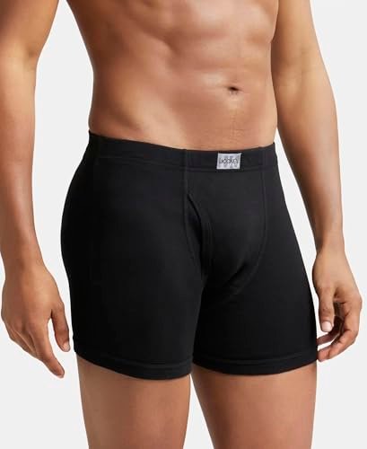 Jockey 8008 Men Super Combed Cotton Rib Solid Boxer Brief with Ultrasoft and Durable Waistband_(Pack of 3) - Image 3