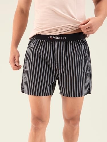 DAMENSCH Solid Breeeze Inner Boxers for Men, Ultra-Light Boxers, 100% Cotton Shorts Pant, Breathable Woven Inner Cotton Shorts for Men-Nether Black, Las Grey-XL - Image 4