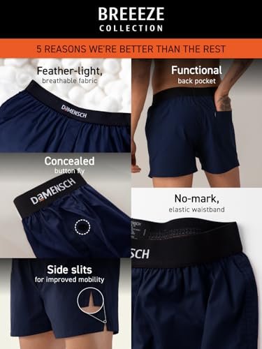 DAMENSCH Men's Cotton Boxers (Pack of 3) (DAM-SLD-SBX-CAB-LG-HB-PACK-3-XL_G.Cape Black, Las Grey, Havana Blue_XL) - Image 2