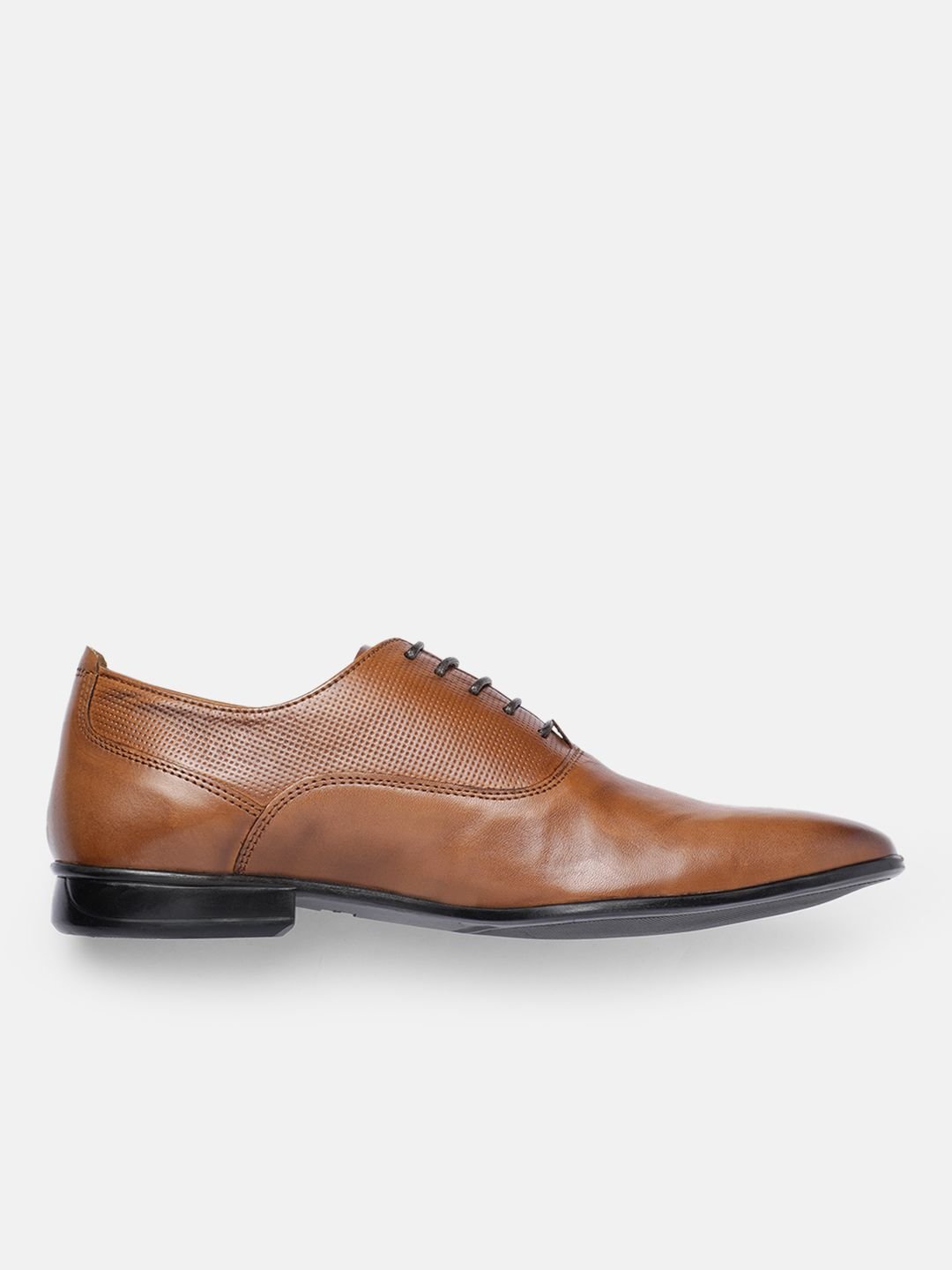 Men Leather Oxford Round Toe Formal Shoes - Image 2