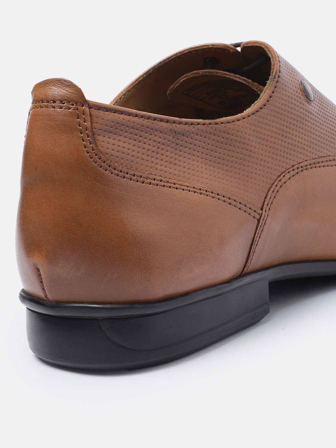 Men Leather Oxford Round Toe Formal Shoes - Image 4