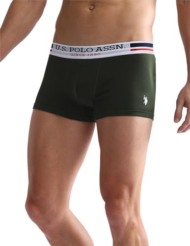 U.S. Polo ASSN. Mens I641 Anti Microbial Essential Boxer Cotton Blend Underwear Brief -Pack of 3 - Image 2