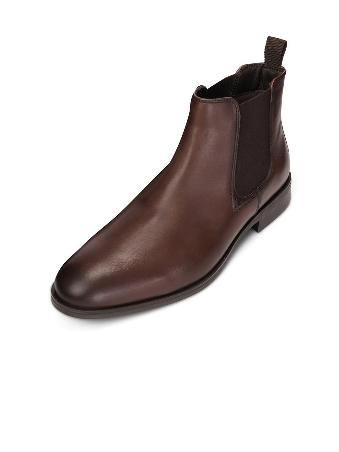 THOMAS CRICK Men Leather Block-Heeled Chelsea Boots - Image 2