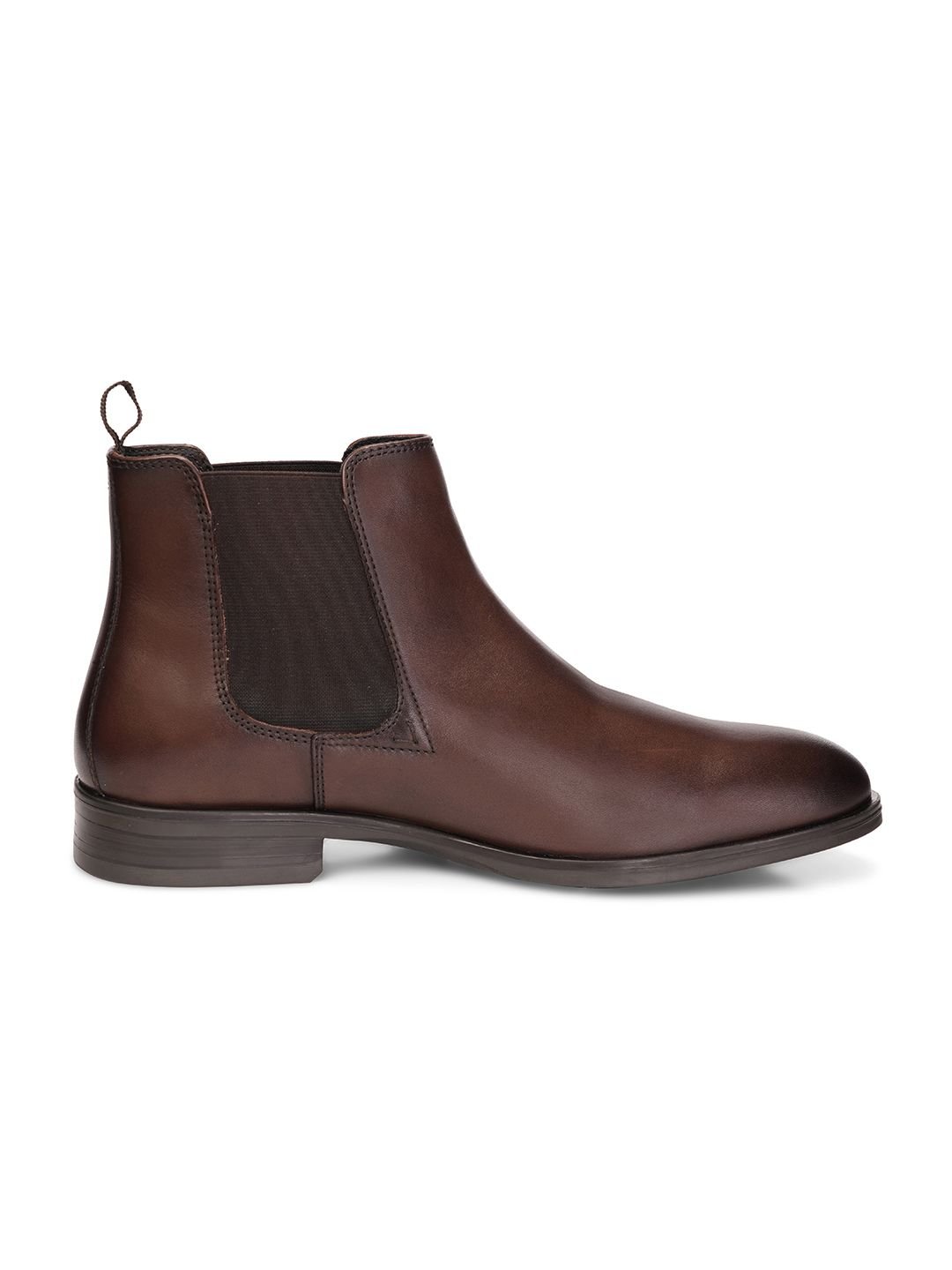 THOMAS CRICK Men Leather Block-Heeled Chelsea Boots - Image 3