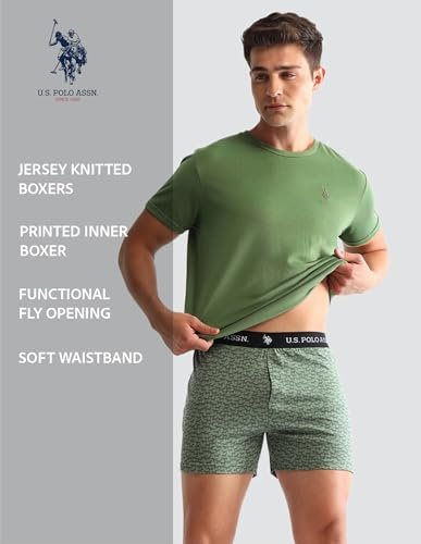 U.S. Polo ASSN. Mens OEX09 Comfort Regular Fit Solid Boxers - Pack of 2 - Image 2