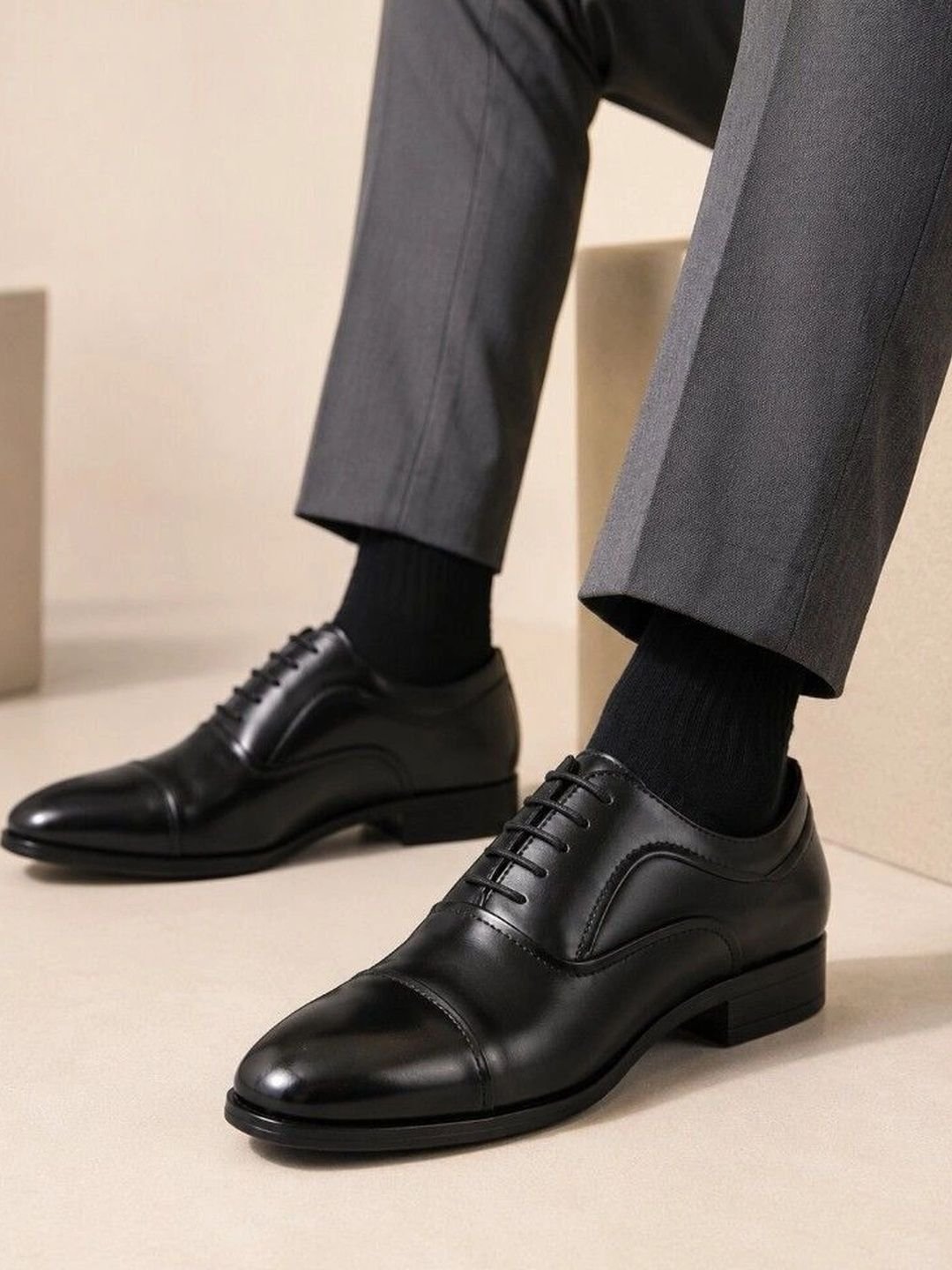 House of Pataudi Men Oxford Formal Shoes